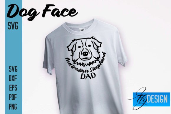 Australian Shepherd Dad SVG Design SVG